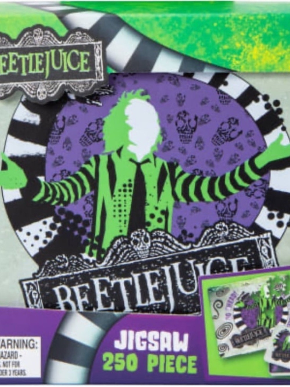 Beetlejuice 250-Piece Jigsaw Puzzle in Collectible Tin Container